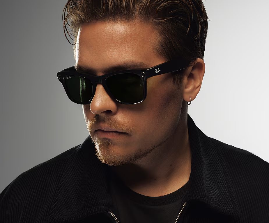 Ray-Ban Meta Wayfarer (Gen 2) Matte Black AI Glasses with Clear Lenses - Vaizdas 3