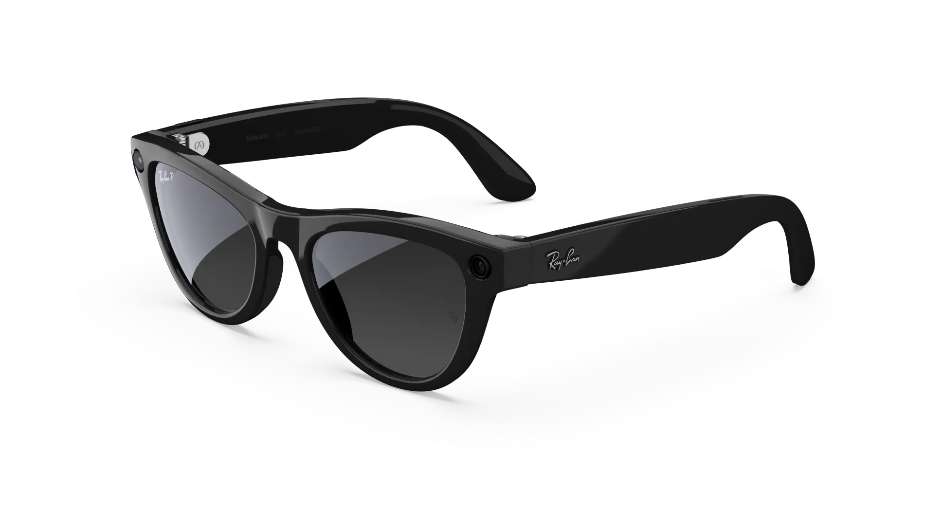 Ray-Ban Meta Skyler (Gen 2) Shiny Black AI Glasses with Polarized Black Lenses - Vaizdas 1