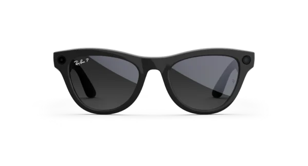 Ray-Ban Meta Skyler (Gen 2) Shiny Black AI Glasses with Polarized Black Lenses - Vaizdas 2