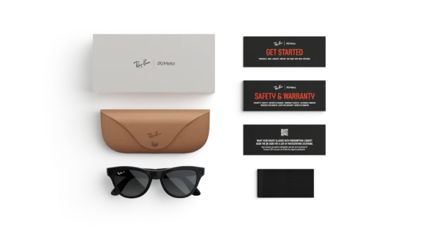 Ray-Ban Meta Skyler (Gen 2) Shiny Black AI Glasses with Polarized Black Lenses - Vaizdas 5
