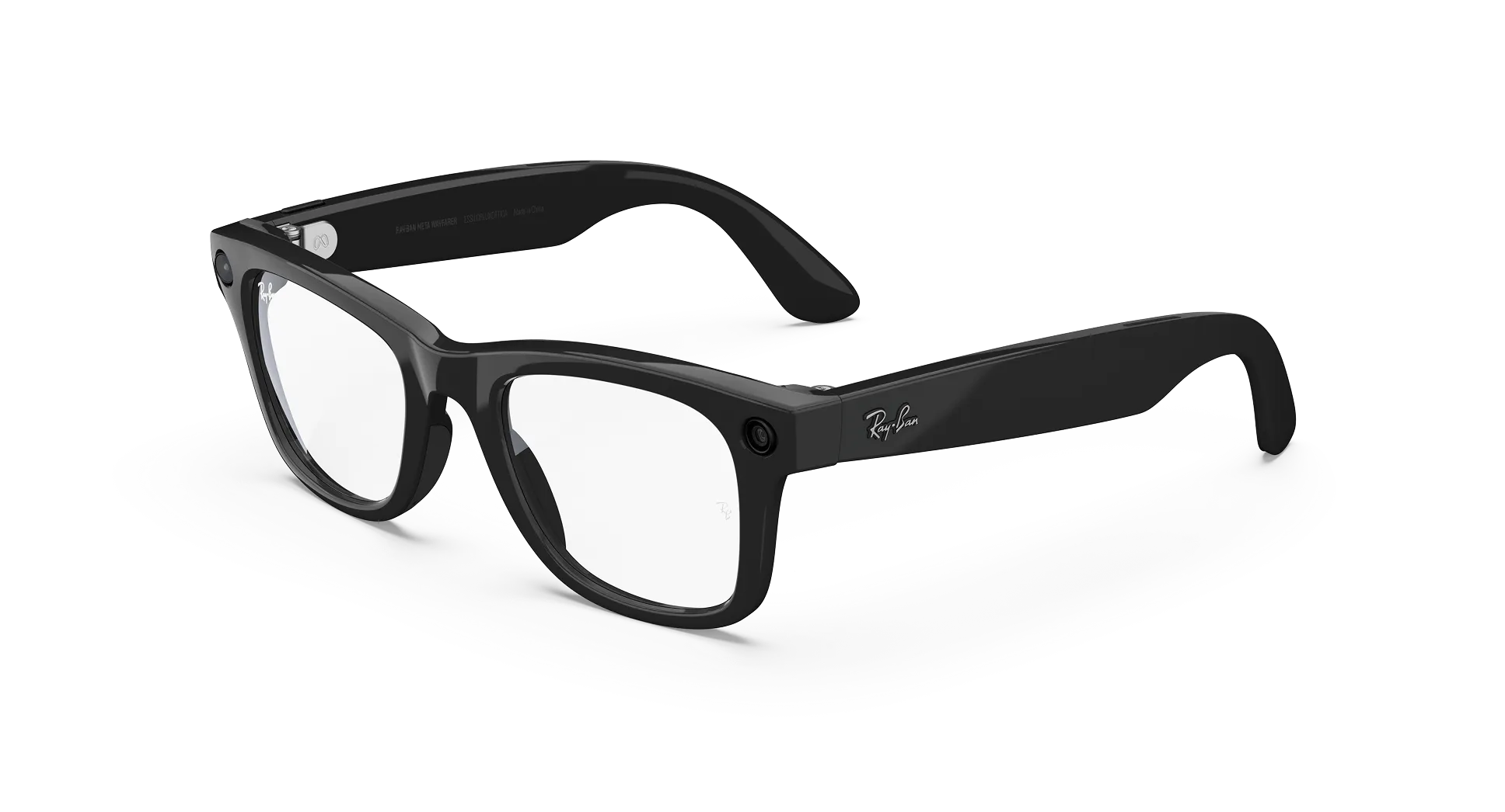 Ray-Ban Meta Wayfarer (Gen 1) Shiny Black AI Glasses with Clear Lenses - Vaizdas 1